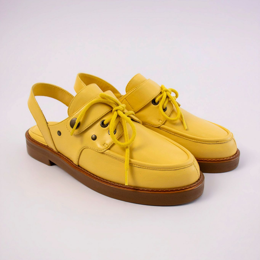 Mocassim Cume Slingback Couro