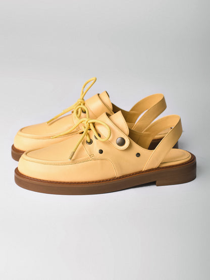 Mocassim Cume Slingback Couro