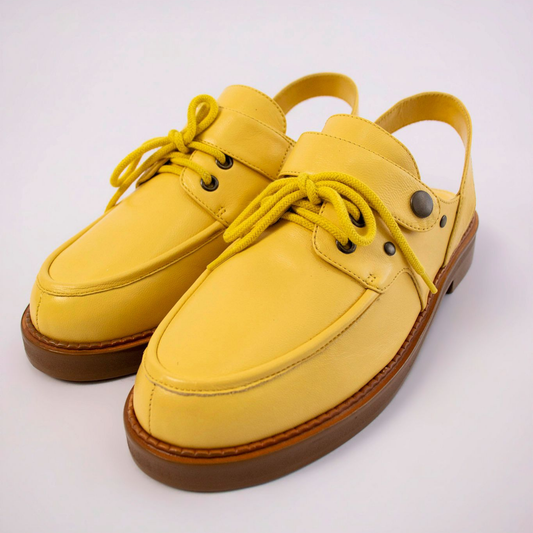 Mocassim Cume Slingback Couro