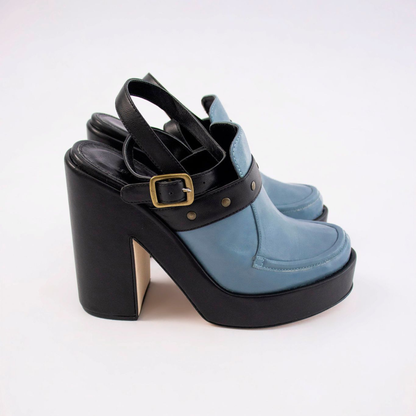 Mocassim Íris Salto Bloco Couro