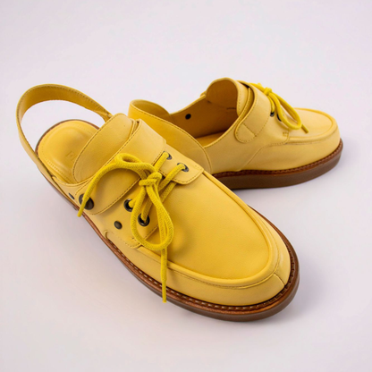 Mocassim Cume Slingback Couro