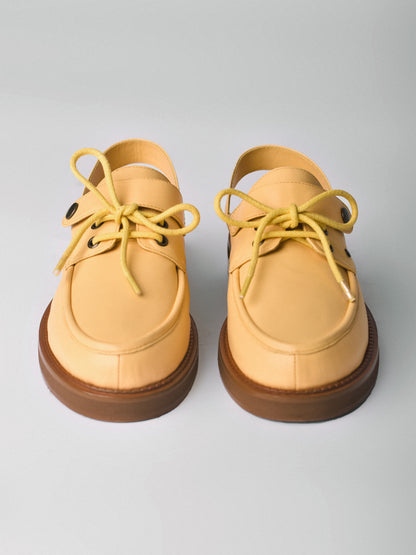 Mocassim Cume Slingback Couro